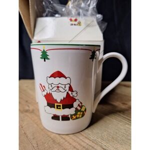 Christopher Stuart Santa's Greeting Bone China Christmas Mug Y1549 New in Box
